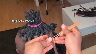 These are all her natural hair  no locs extensions  how to reattach old locs dreadlocks [upl. by Dnalyr]