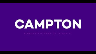 Discovering the Versatility of Campton A Simple Sans Serif Font for Modern Design Needs [upl. by Etnud]