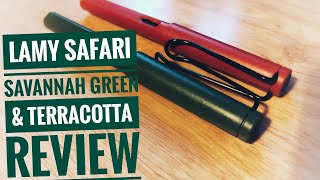 Lamy Safari Savannah Green amp Terracotta fountain pen reviews [upl. by Vassaux810]