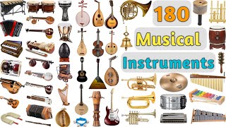 List of Musical Instruments ll 180 Musical Instruments Names in English With Pictures [upl. by Laefar729]