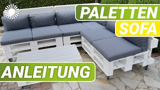 Palettensofa bauen DIY  Anleitung zum selber bauen [upl. by Adora]