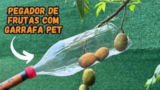 COMO FAZER UM PEGADOR DE FRUTAS COM GARRAFA PET INVENÇÕES INCRÍVEIS [upl. by Eniledgam]