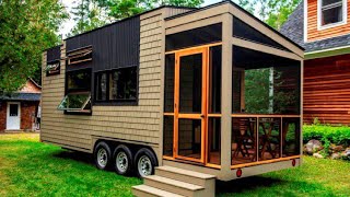 The Coziest Tiny House on Wheels with Screened in Porch [upl. by Thornburg]