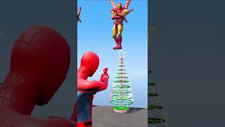 SPIDERMAN TAKES On IRONMAN In CRAZY GTAV RAGDOLL BATTLE [upl. by Assened568]