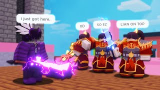 I FOUND A LIAN ONLY CLAN IN ROBLOX BEDWARS [upl. by Cooperstein]