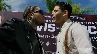 Gervonta Davis and Ryan Garcia have a fiery faceoff in LA  DavisGarcia [upl. by Burkle]