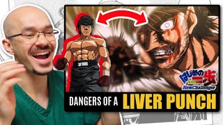 DOCTOR Explains the Dangers of a Liver Punch  Hajime No Ippo Anime [upl. by Suzzy]