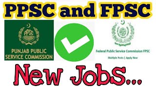 PPSC amp FPSC  latest new jobs  male and female jobs  online apply [upl. by Neerak]