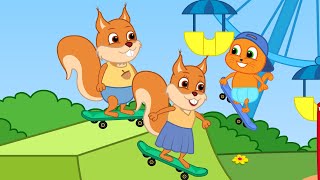 Bridie Squirrel in English  Skate Playland  Cartoon for Kids [upl. by Dacey]