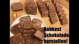 Gesunde Rohkostschokolade aus Kakao Nibs herstellen [upl. by Enilegnave]