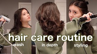 HAIRCARE ROUTINE  HOW I STYLE MY HAIR⭐️ [upl. by Schmitt557]