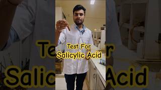 Test For Salicylic Acid shortsvideo viralvideo [upl. by Hebner]