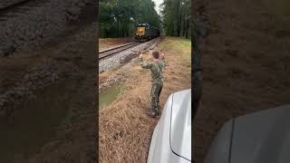 Boy With Down Syndrome Gets Excited As Train Honks  1152842 [upl. by Ahseenal]