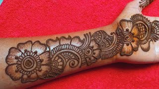 Step by Step Designer Arabic Mehandi  heena art tutorial [upl. by Trager]