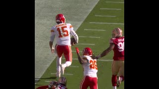 Patrick Mahomes rushes for a 33yard Gain vs San Francisco 49ers [upl. by Thalassa310]