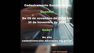 Cadastramento Escolar 2023 [upl. by Goldwin895]