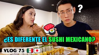 😮 JAPONÉS PRUEBA SUSHI MEXICANO POR PRIMERA VEZ 🍣 ¿LE GUSTÓ  TaniaampHayato [upl. by Jennette]