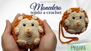 ❤💗💖 MONEDERO TEJIDO A CROCHET PASO A PASO monedero a crochet para principiantes [upl. by Anirtek]