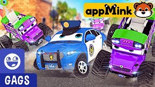 appMink kids video Toy Police Cadet amp Police Force Fighting Evil Bus Clones [upl. by Foley]