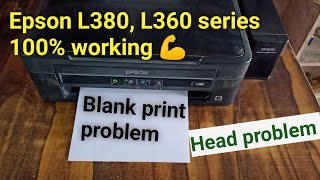 Epson l380 blank print problem । Epson l380 head cleaning [upl. by Adnwahsor]