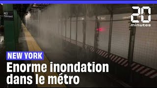 New York  Inondation spectaculaire dans le métro à Time Square shorts [upl. by Siva]