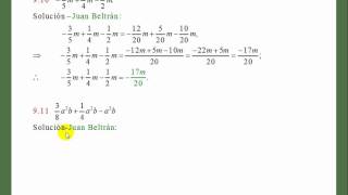 Reducción de más de dos términos semejantes de signos distintos Baldor 91011mp4 [upl. by Zeta]