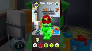 green tom talkingtom tom tomtaking mytalkingtom funny shortvideo cat shorts viralvideo [upl. by Nehtiek239]