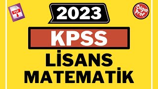 2023 KPSS LİSANS MATEMATİK PDF  2023 KPSS Matematik Soru Çözümleri [upl. by Ebbarta]