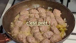 la recette de la kefta simple et delicieusemeat for hamburger deliciousالكفتة شمالي [upl. by Arianne859]