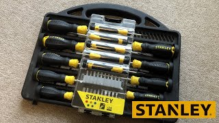 STANLEY Screwdriver Set 34 pcs phillips pozi flat and torx  STHT062141  Review [upl. by Fortier]