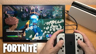 Nintendo Switch Fortnite on WIMAXIT PORTABLE MONITOR [upl. by Ateekan]