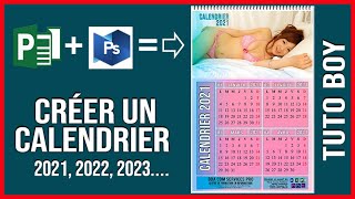 TUTO BOY COMMENT FAIRE UN CALENDRIER SUR PHOTOSHOP Calendrier sur Publisher [upl. by Loralyn]