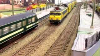 NS Model treinbaan in H0 van Hans deel 2 in HD [upl. by Yenar]