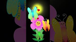 Violet The Flower Adores Friendly Butterflies 🌸🦋✨ Baby Sensory Video friendlysensory [upl. by Charlie]