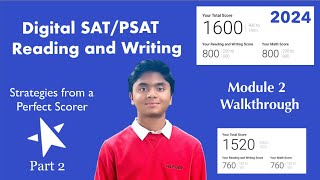 SATPSAT Reading amp Writing Module 2 WALKTHROUGH  Tips and Tricks to Score an 800 [upl. by Ecnerual]