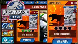 Jurassic World The Game Aquatic Wave win Strategy  How to Defeat 10 Opponents [upl. by Katzman]