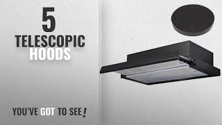 Top 10 Telescopic Hoods 2018 SIA 60cm Telescopic Integrated Black Cooker Hood Extractor Fan [upl. by Jemima]