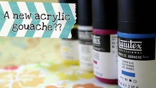 Trying out Liquitex Acrylic Gouache O [upl. by Adohr97]