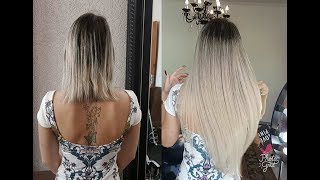 ALONGAMENTO EM CABELO CURTO POR TELAS OU FAIXASPONTO AMERICANOMEGA HAIRCABELO LOIROAPLIQUE [upl. by Drusy]