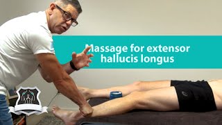 Massage for extensor hallucis longus  Trigger point therapy [upl. by Siraf]