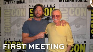 Watch the first meeting between Hugh Jackman amp Stan Lee [upl. by Hunsinger]