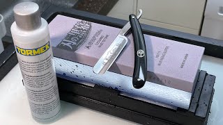 Straight Razor Sharpening with Shapton Pro 30000 [upl. by Llekram]