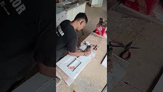 Pintu kabinet finising hpl carpenter tukanghpl diy [upl. by Iht]