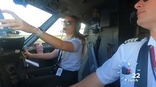 FO takeoff on the Cairns 2 SID in Dash8100 [upl. by Yelehsa]