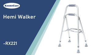 KosmoCare Folding HemiStyle One Arm Walker  Features RX221 [upl. by Ydorb]