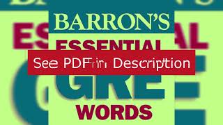 Barron’s Words GRE List Formidable to Inkling Audio5000 GRE WordsFree Download PDF in Description [upl. by Danby909]