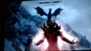 SKYRIM INVINCIBLE DRAGON GLITCH WTF [upl. by Anorahs680]