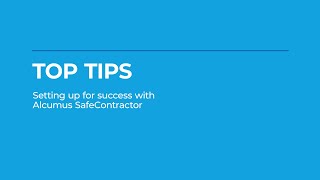 TOP TIPS  SafeContractor Accreditation [upl. by Ahsart]