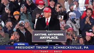 Trump Speaks at Rally in Schnecksville PA [upl. by Dunlavy84]