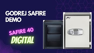 GODREJ SAFIRE 40V DIGITAL DEMO  GODREJ SAFE LOCKER  FIRE RESISTANT LOCKER [upl. by Toshiko]